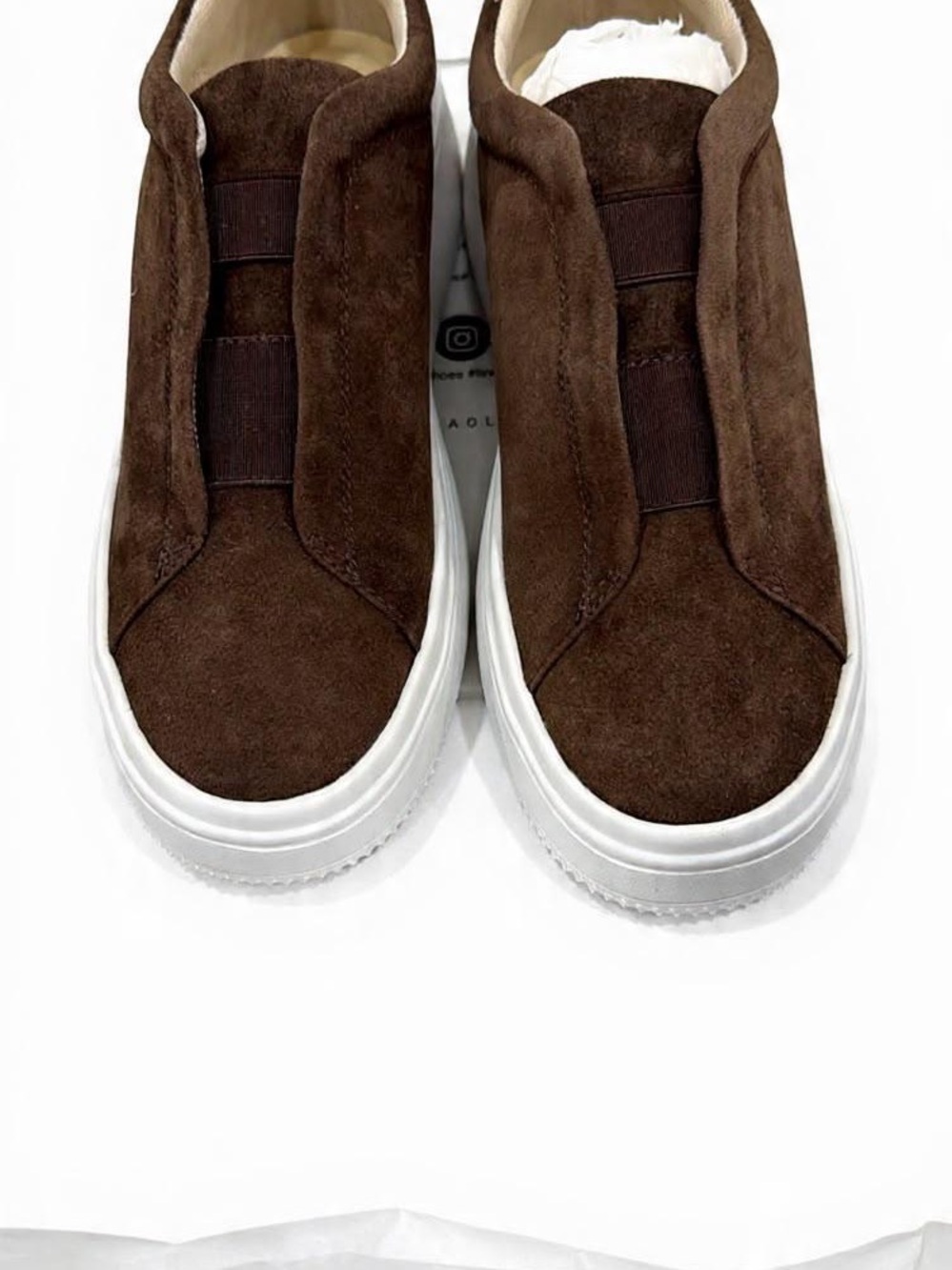 Linea Paolo Woman’s Brown Suede Slip-On Sneakers - Casual Comfort
